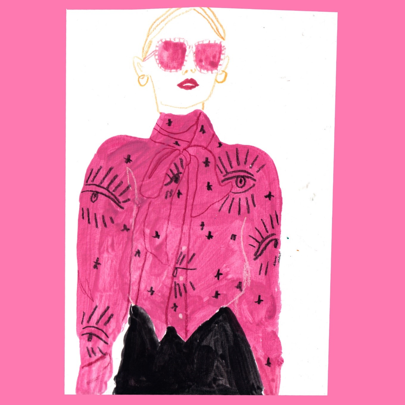 Pink fashion illustration – Lucia Vinti